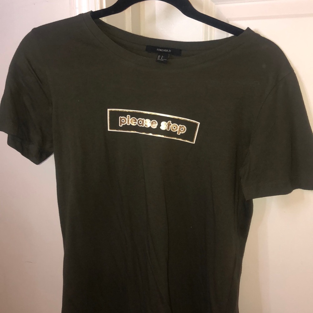 short sleeve green graphic tee